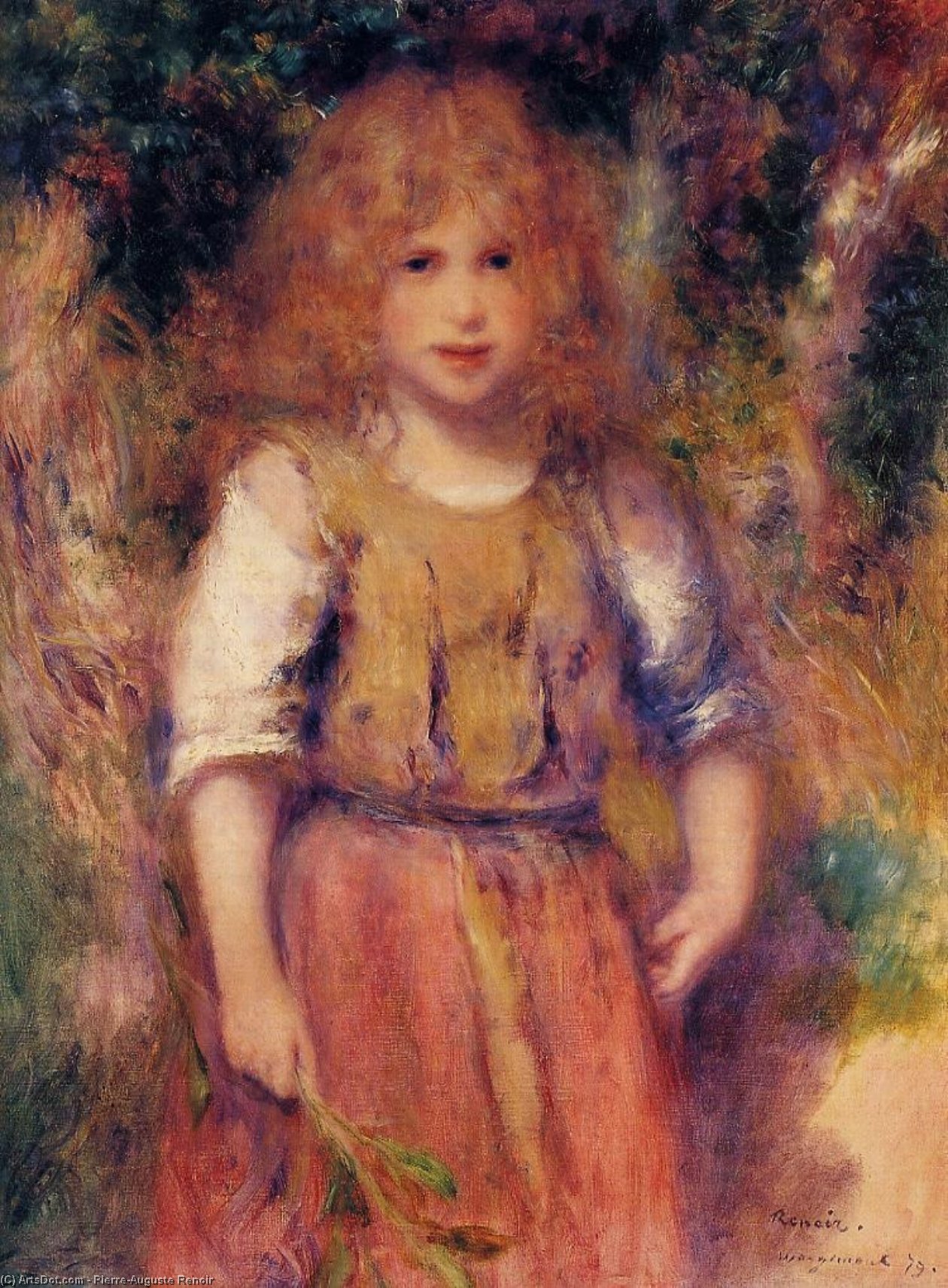 Wikoo.org - موسوعة الفنون الجميلة - اللوحة، العمل الفني Pierre-Auguste Renoir - Gypsy Girl