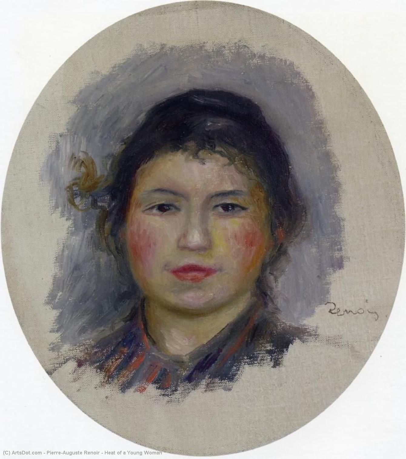 Wikioo.org - Die Enzyklopädie bildender Kunst - Malerei, Kunstwerk von Pierre-Auguste Renoir - wärme von einem jungen frau