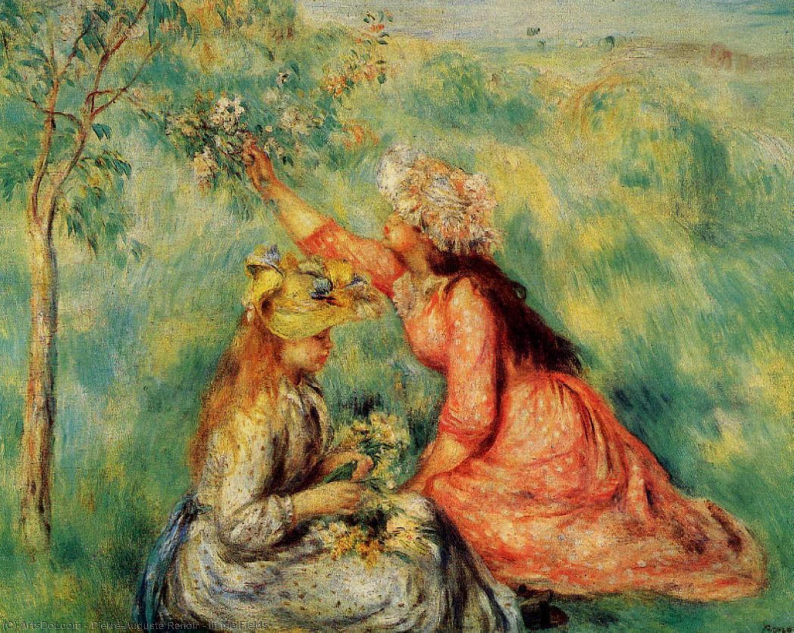 WikiOO.org - Güzel Sanatlar Ansiklopedisi - Resim, Resimler Pierre-Auguste Renoir - In the Fields
