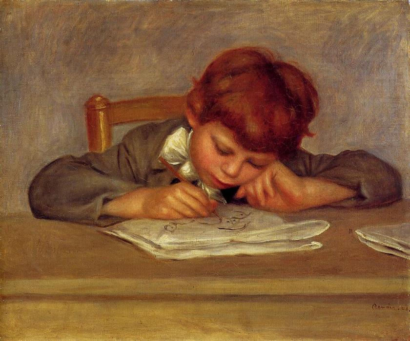 Wikoo.org - موسوعة الفنون الجميلة - اللوحة، العمل الفني Pierre-Auguste Renoir - Jean Drawing