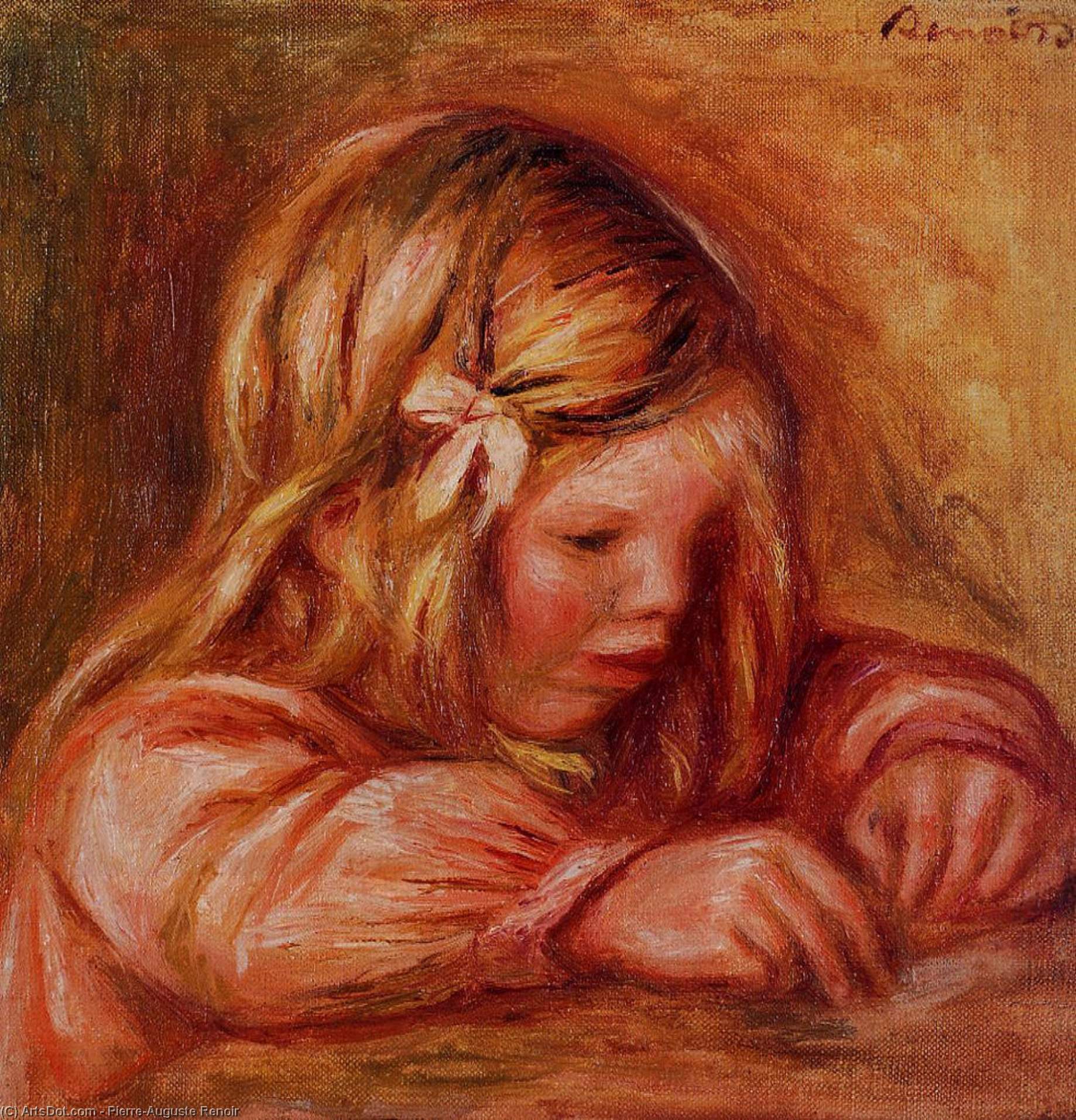 Wikioo.org - The Encyclopedia of Fine Arts - Painting, Artwork by Pierre-Auguste Renoir - Jean Renoir Writing