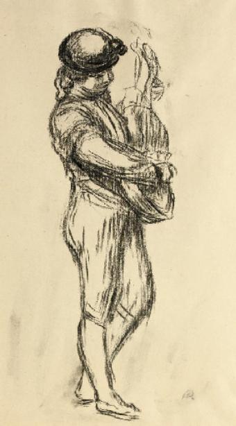 Wikioo.org - สารานุกรมวิจิตรศิลป์ - จิตรกรรม Pierre-Auguste Renoir - Jeune musicien à la guitare