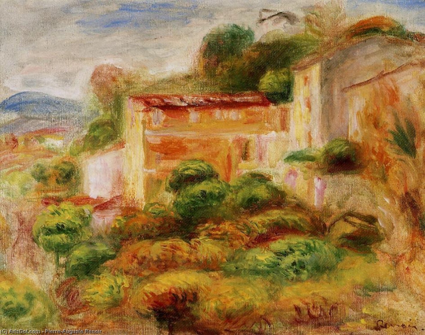 Wikioo.org - The Encyclopedia of Fine Arts - Painting, Artwork by Pierre-Auguste Renoir - La Maison de la Poste