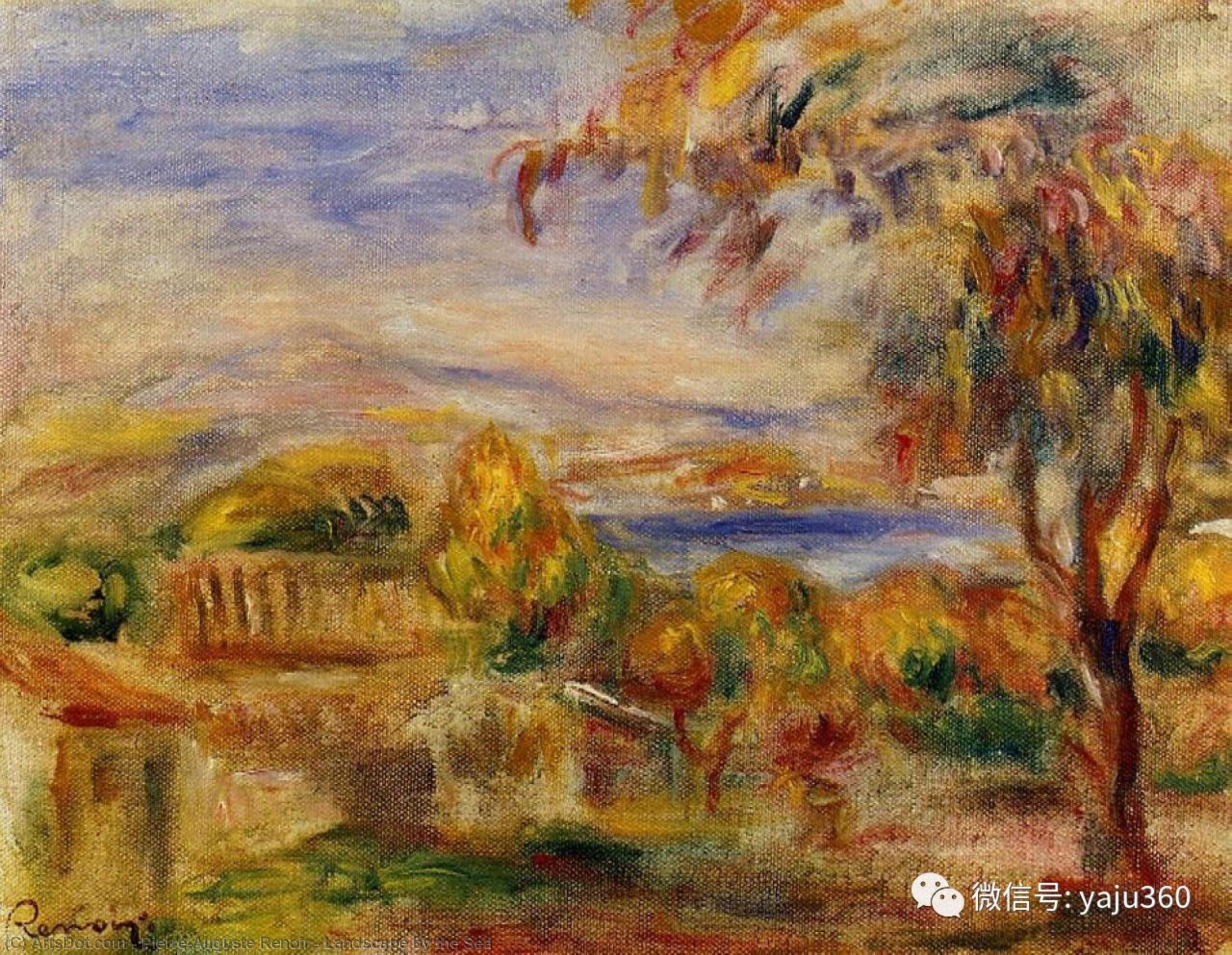 WikiOO.org – 美術百科全書 - 繪畫，作品 Pierre-Auguste Renoir - 风景  由 海