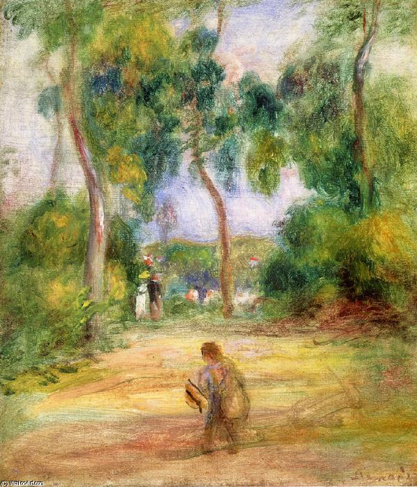 Wikoo.org - موسوعة الفنون الجميلة - اللوحة، العمل الفني Pierre-Auguste Renoir - Landscape with Figures