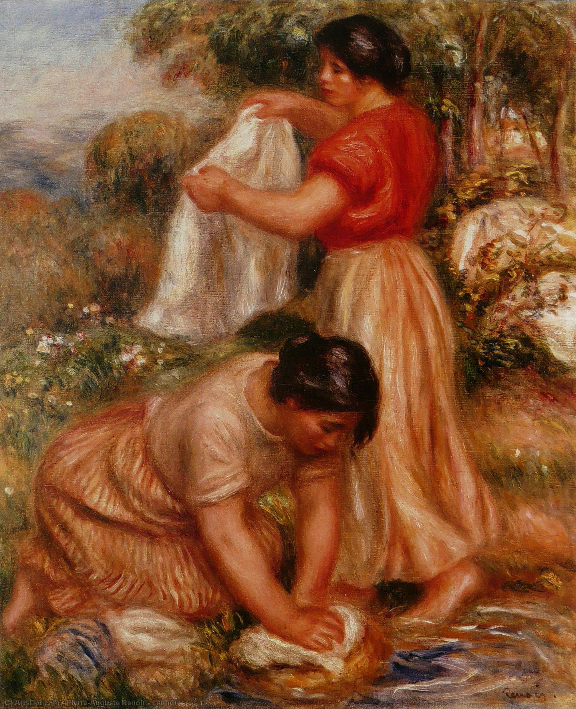 Wikioo.org - The Encyclopedia of Fine Arts - Painting, Artwork by Pierre-Auguste Renoir - Laundresses 1