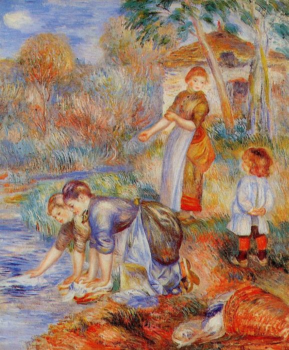 Wikioo.org - Encyklopedia Sztuk Pięknych - Malarstwo, Grafika Pierre-Auguste Renoir - Laundresses