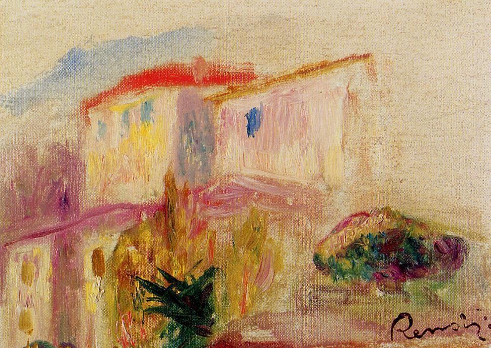 WikiOO.org - Enciklopedija likovnih umjetnosti - Slikarstvo, umjetnička djela Pierre-Auguste Renoir - Le Poste at Cagnes (study)