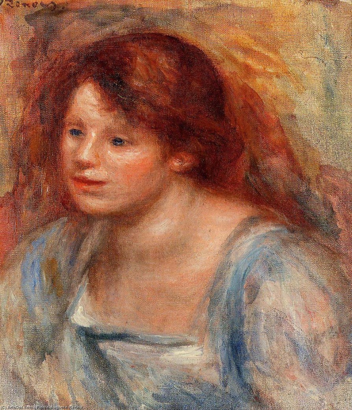 Wikoo.org - موسوعة الفنون الجميلة - اللوحة، العمل الفني Pierre-Auguste Renoir - Lucienne