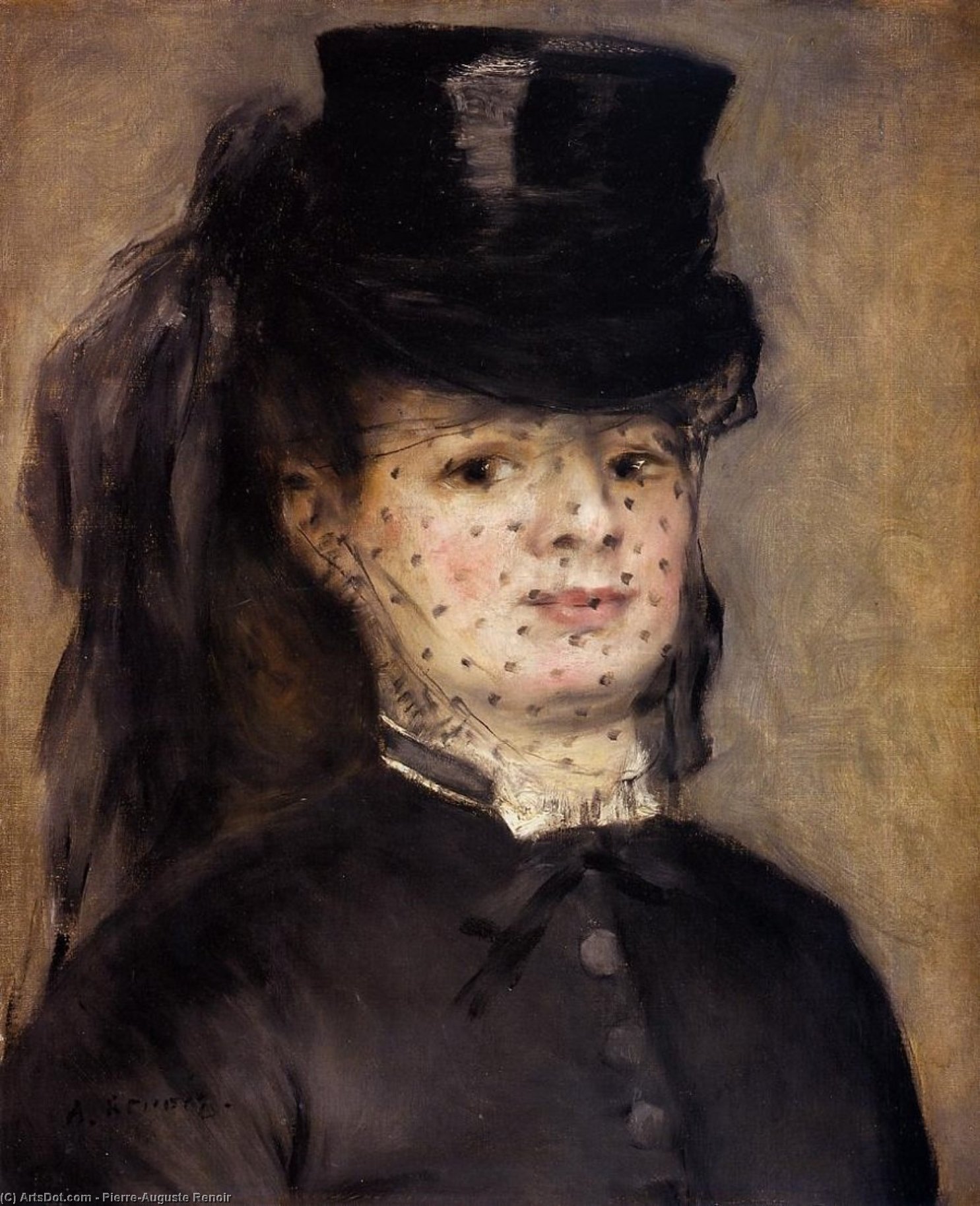 Wikioo.org - The Encyclopedia of Fine Arts - Painting, Artwork by Pierre-Auguste Renoir - Madame Darras as an Horsewoman