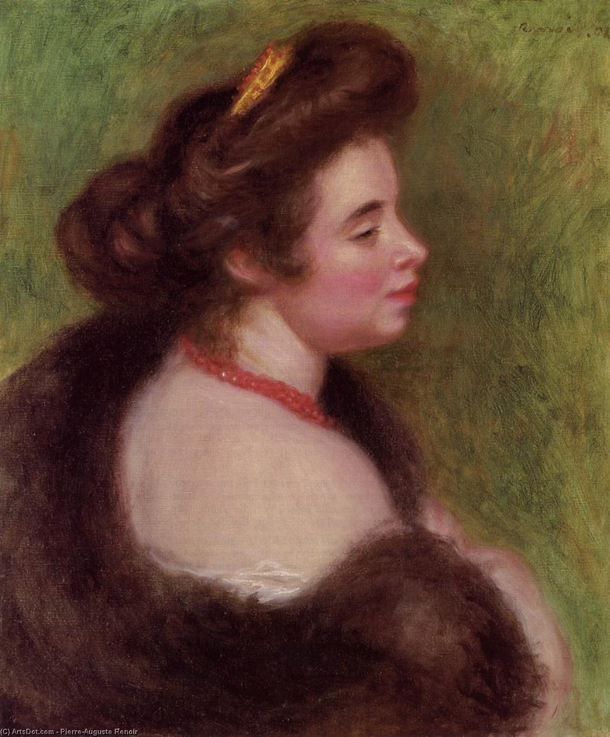 WikiOO.org - Encyclopedia of Fine Arts - Schilderen, Artwork Pierre-Auguste Renoir - Madame Maurice Denis nee Jeanne Boudot