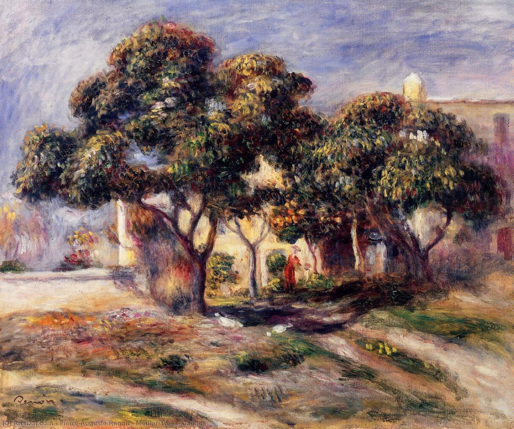 WikiOO.org - Encyclopedia of Fine Arts - Lukisan, Artwork Pierre-Auguste Renoir - Medlar Trees, Cagnes