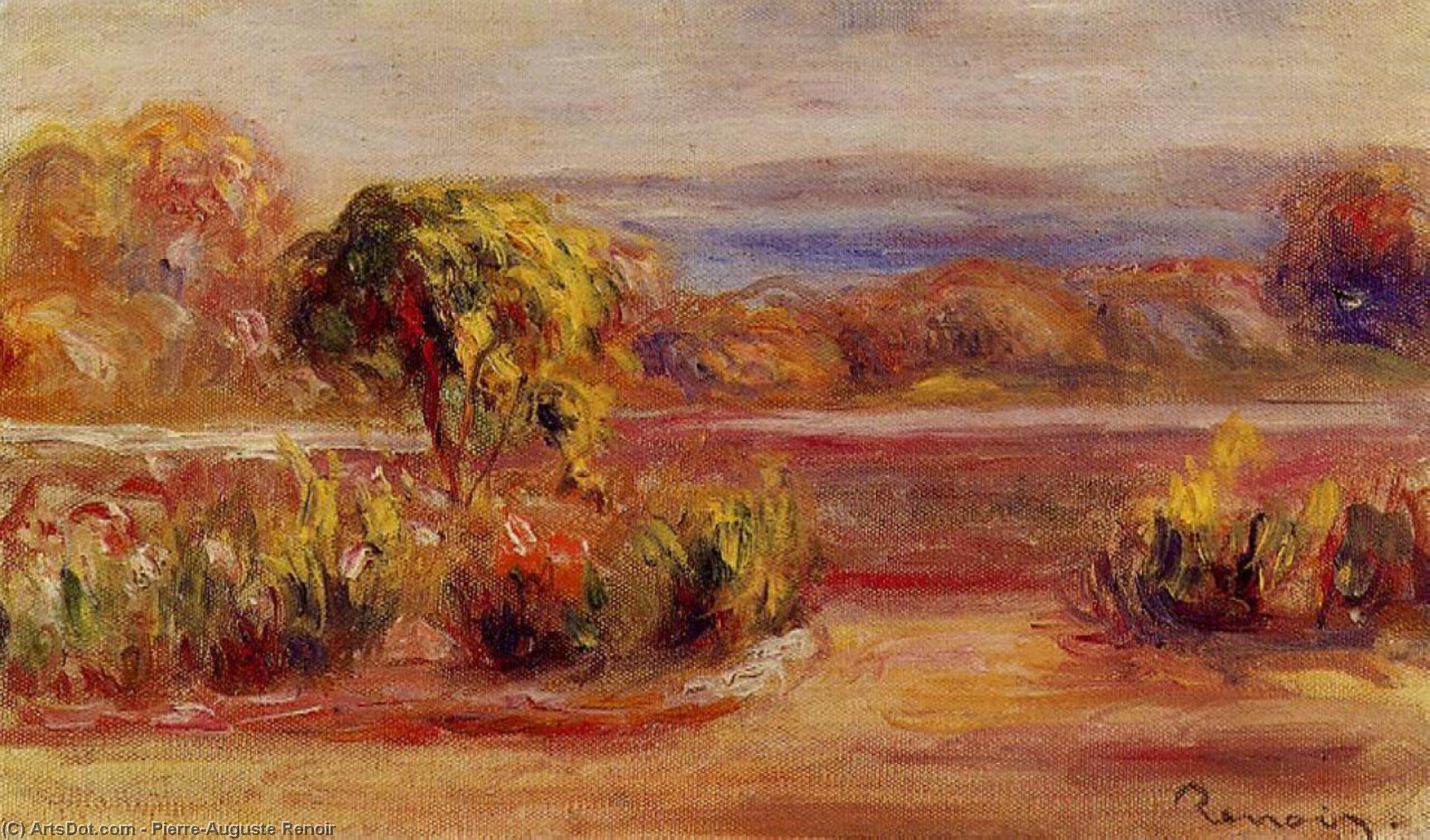 Wikioo.org - The Encyclopedia of Fine Arts - Painting, Artwork by Pierre-Auguste Renoir - Midday Landscape