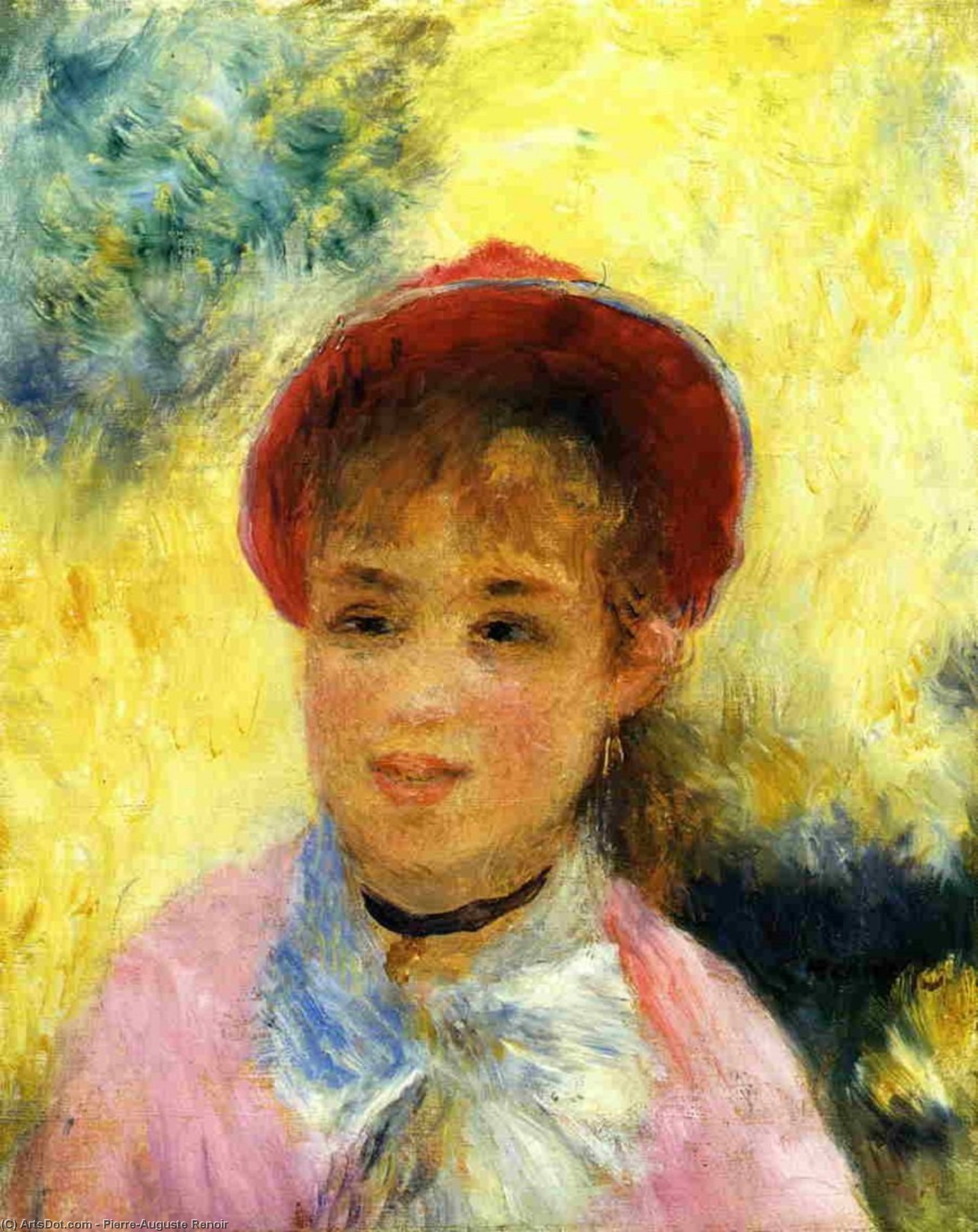 Wikioo.org – L'Enciclopedia delle Belle Arti - Pittura, Opere di Pierre-Auguste Renoir - Modele dal Mulino de la Galette