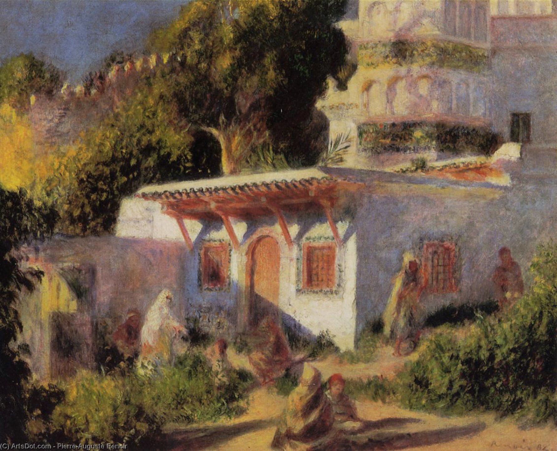 Wikioo.org - Bách khoa toàn thư về mỹ thuật - Vẽ tranh, Tác phẩm nghệ thuật Pierre-Auguste Renoir - Mosque in Algiers