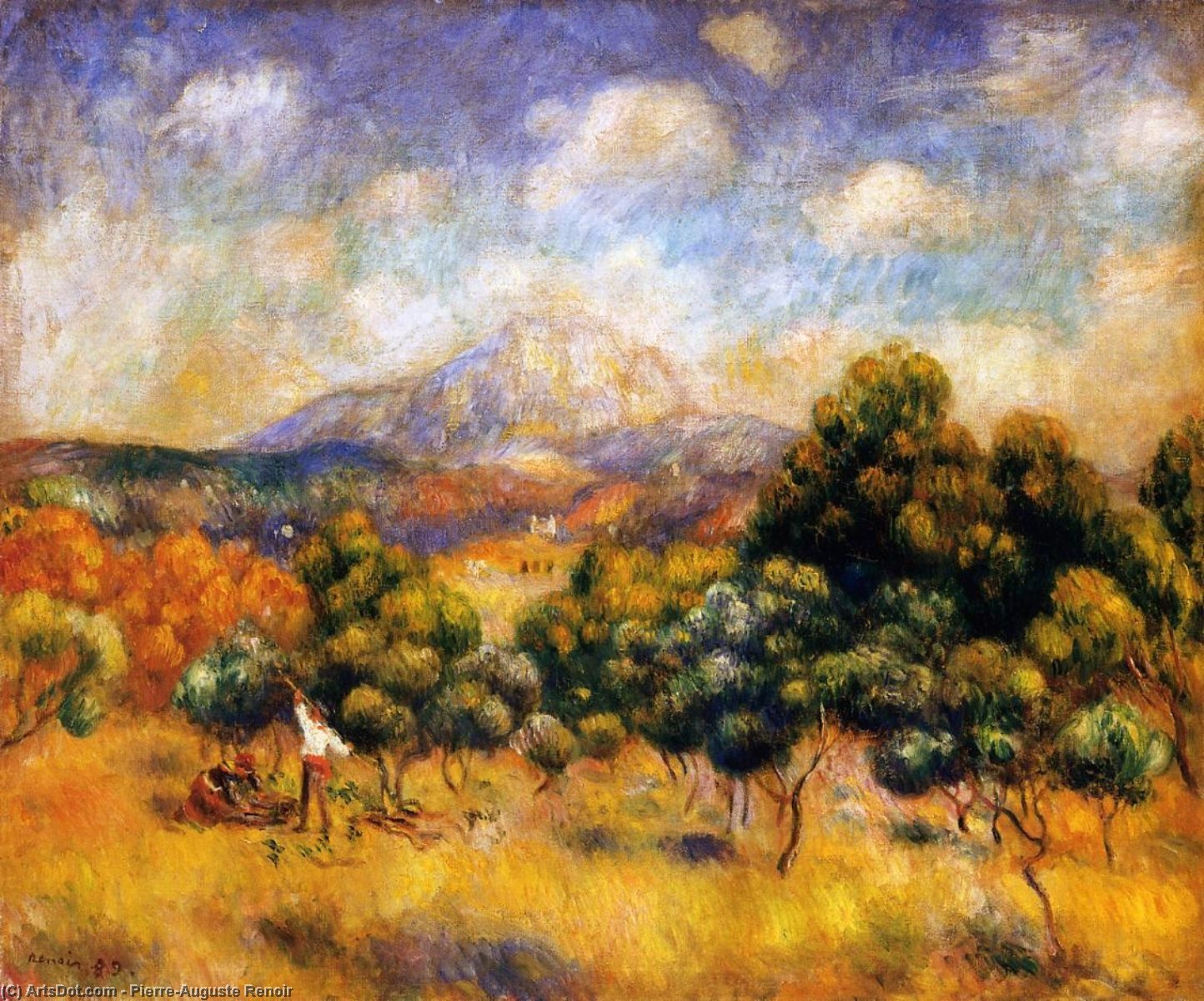 WikiOO.org - Enciclopédia das Belas Artes - Pintura, Arte por Pierre-Auguste Renoir - Mount Sainte-Victoire 1