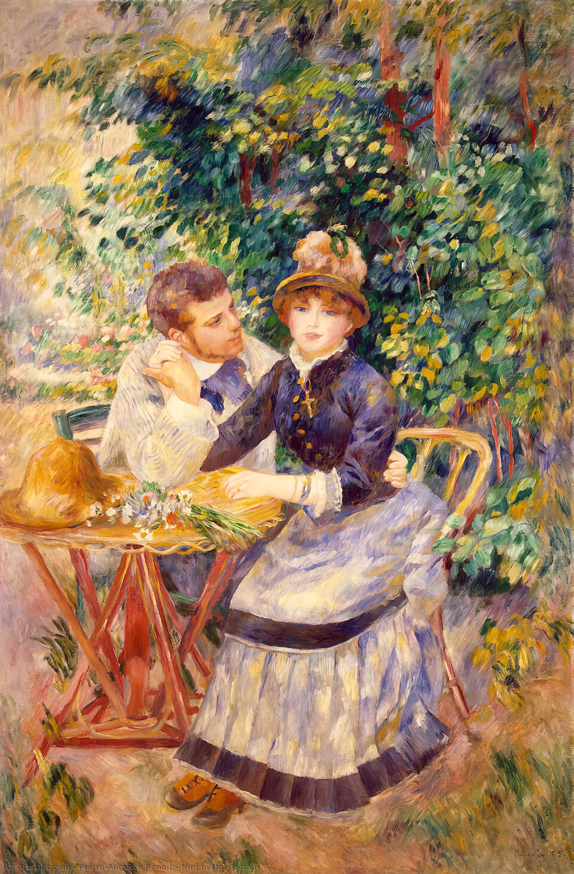 Wikioo.org – La Enciclopedia de las Bellas Artes - Pintura, Obras de arte de Pierre-Auguste Renoir - Nini en el jardín