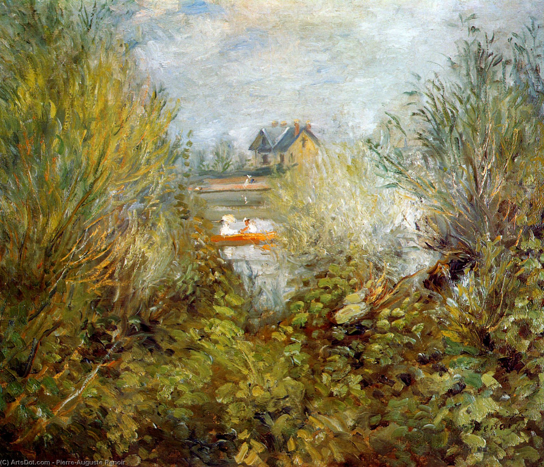 WikiOO.org - Εγκυκλοπαίδεια Καλών Τεχνών - Ζωγραφική, έργα τέχνης Pierre-Auguste Renoir - On the Seine, near Argenteuil