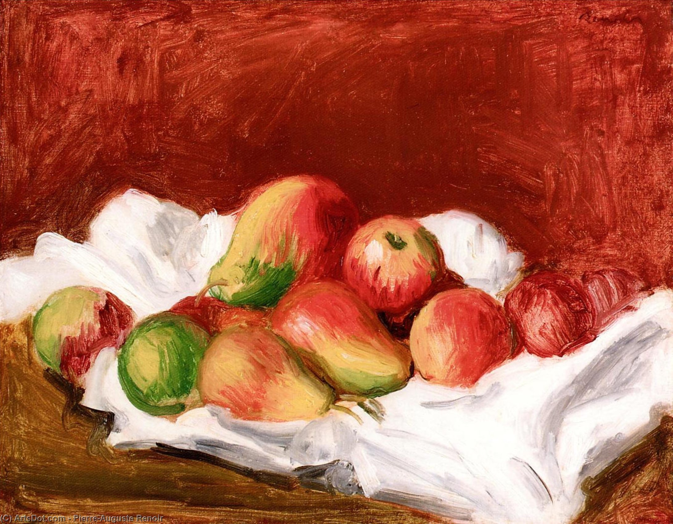 Wikioo.org - The Encyclopedia of Fine Arts - Painting, Artwork by Pierre-Auguste Renoir - Pears and Apples