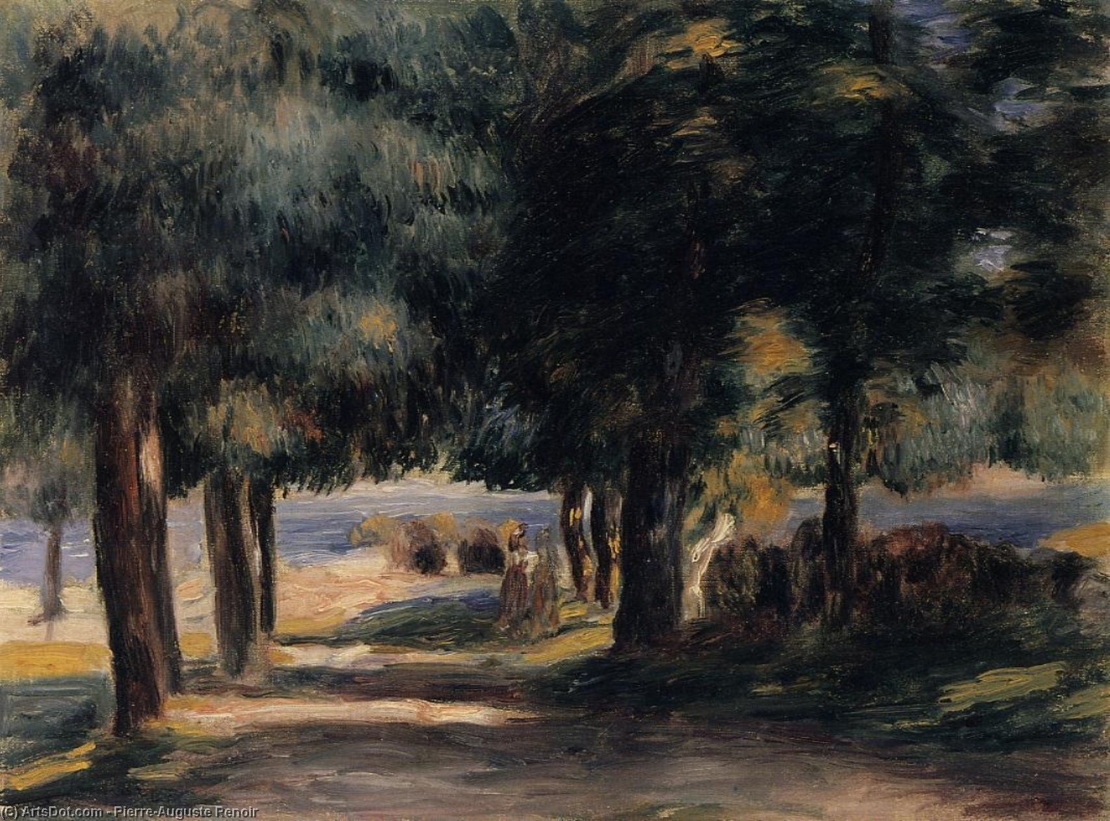 WikiOO.org – 美術百科全書 - 繪畫，作品 Pierre-Auguste Renoir - 松木的蔚蓝海岸