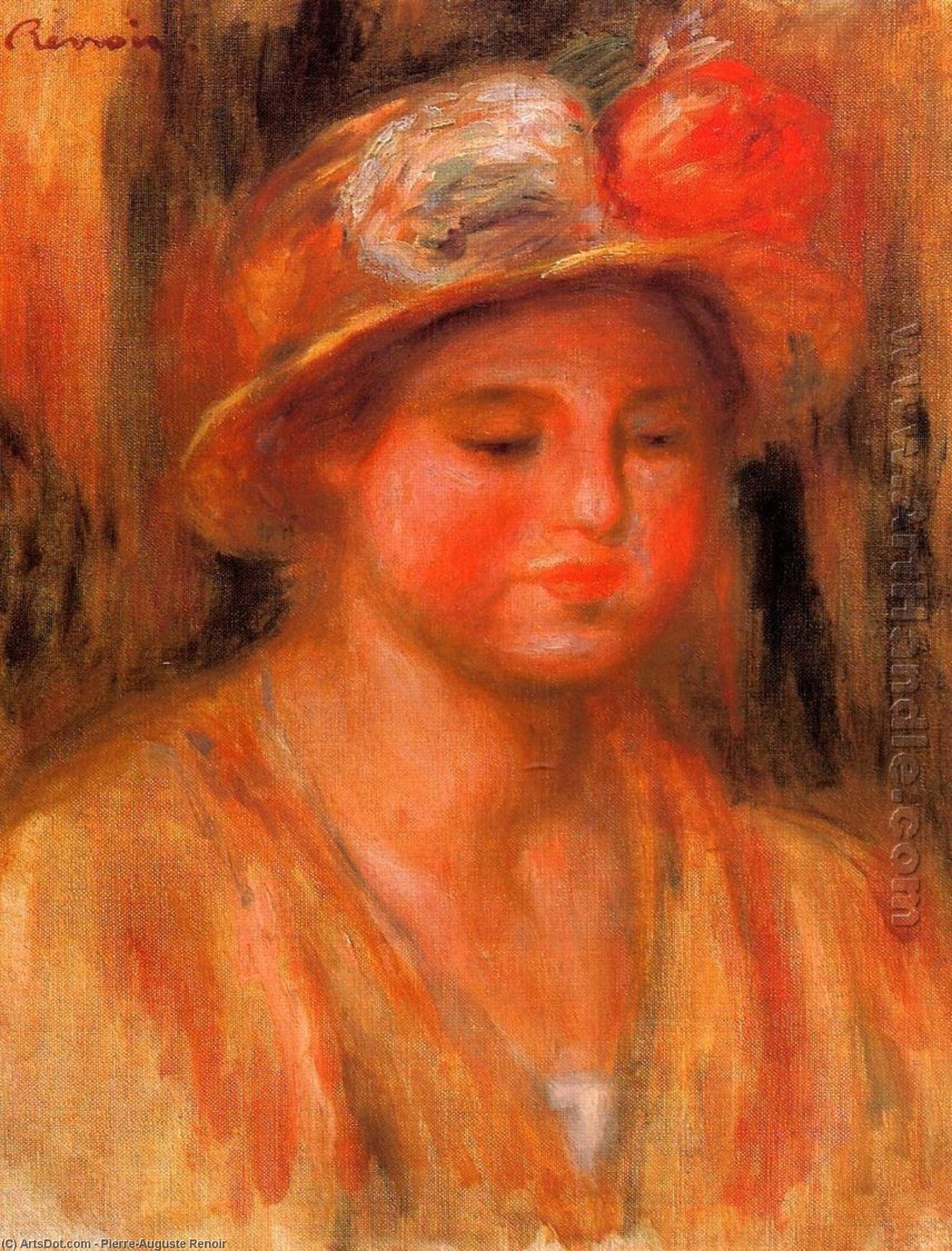 Wikioo.org - The Encyclopedia of Fine Arts - Painting, Artwork by Pierre-Auguste Renoir - Portrait of a Woman 5