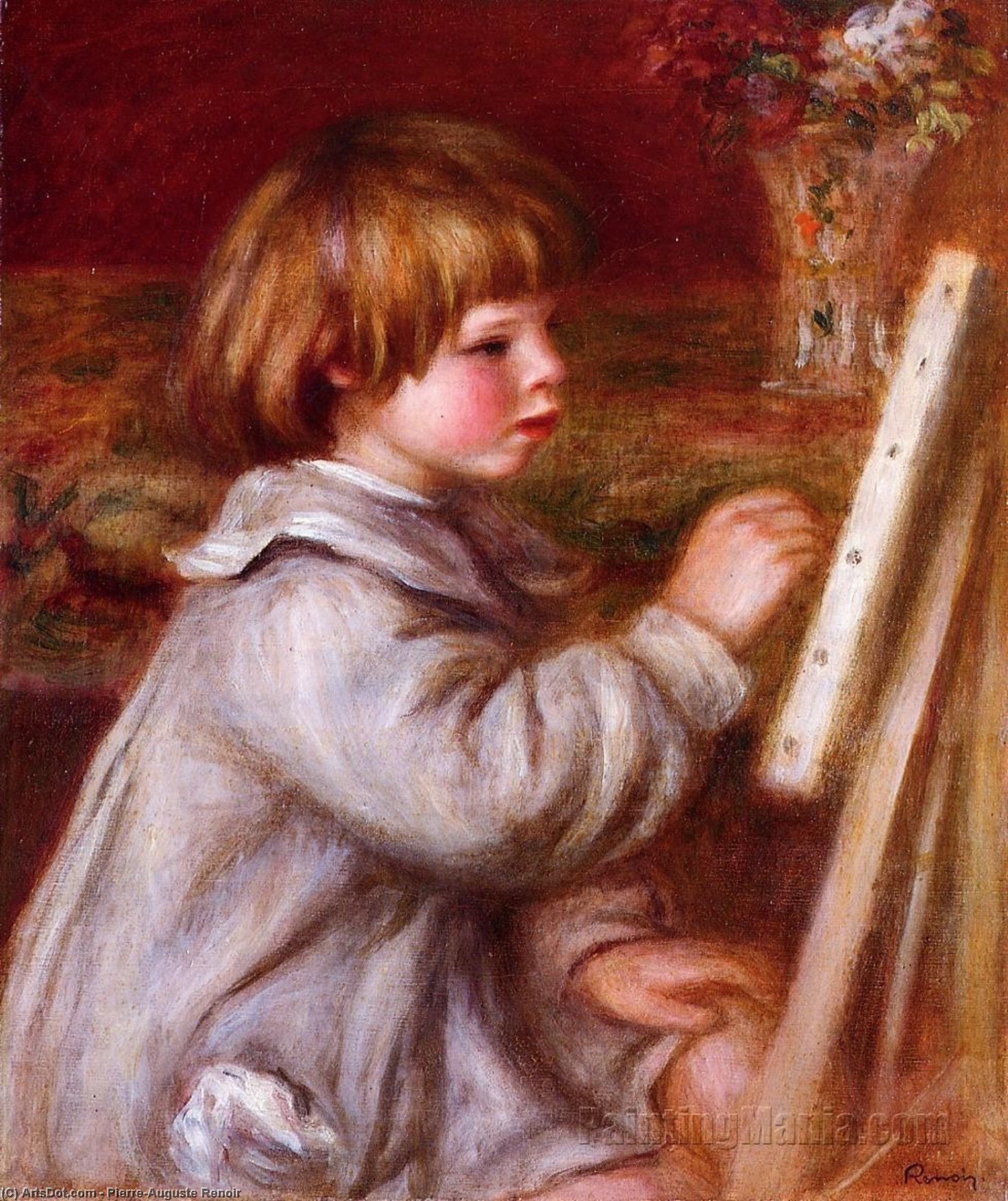 Wikioo.org - Bách khoa toàn thư về mỹ thuật - Vẽ tranh, Tác phẩm nghệ thuật Pierre-Auguste Renoir - Portrait of Claude Renoir Painting