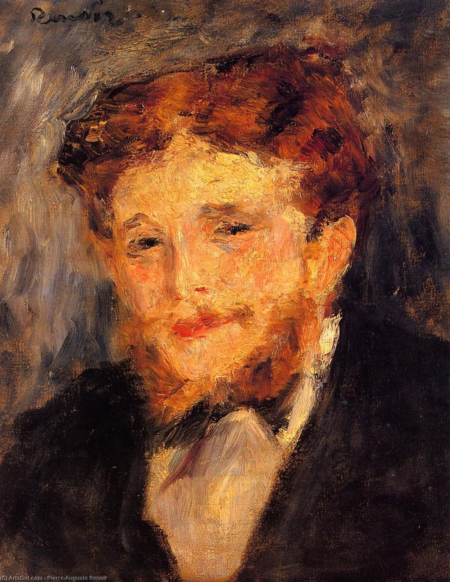WikiOO.org - Encyclopedia of Fine Arts - Maalaus, taideteos Pierre-Auguste Renoir - Portrait of Eugene Pierre Lestringuez
