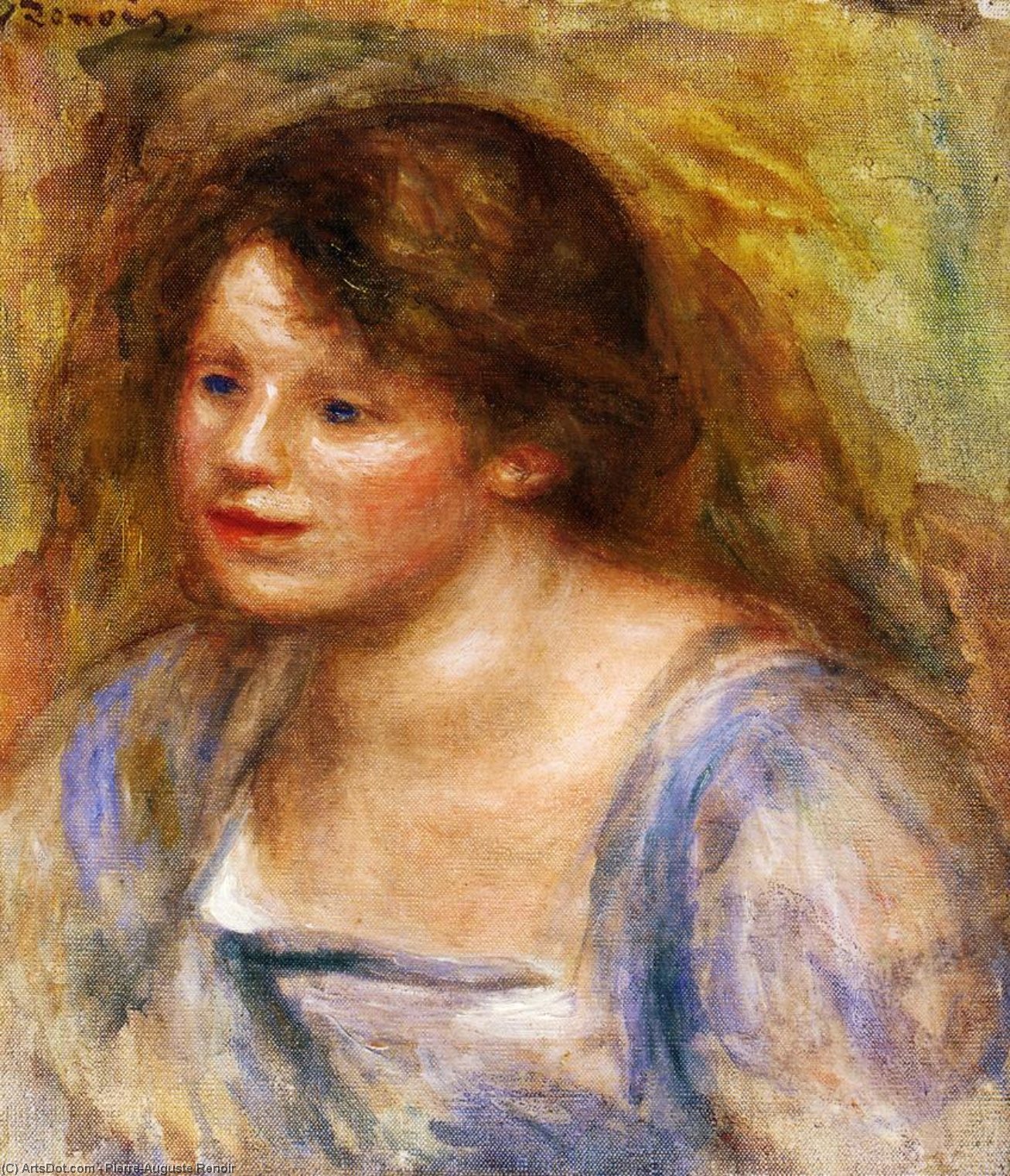 WikiOO.org - Encyclopedia of Fine Arts - Maalaus, taideteos Pierre-Auguste Renoir - Portrait of Lucienne