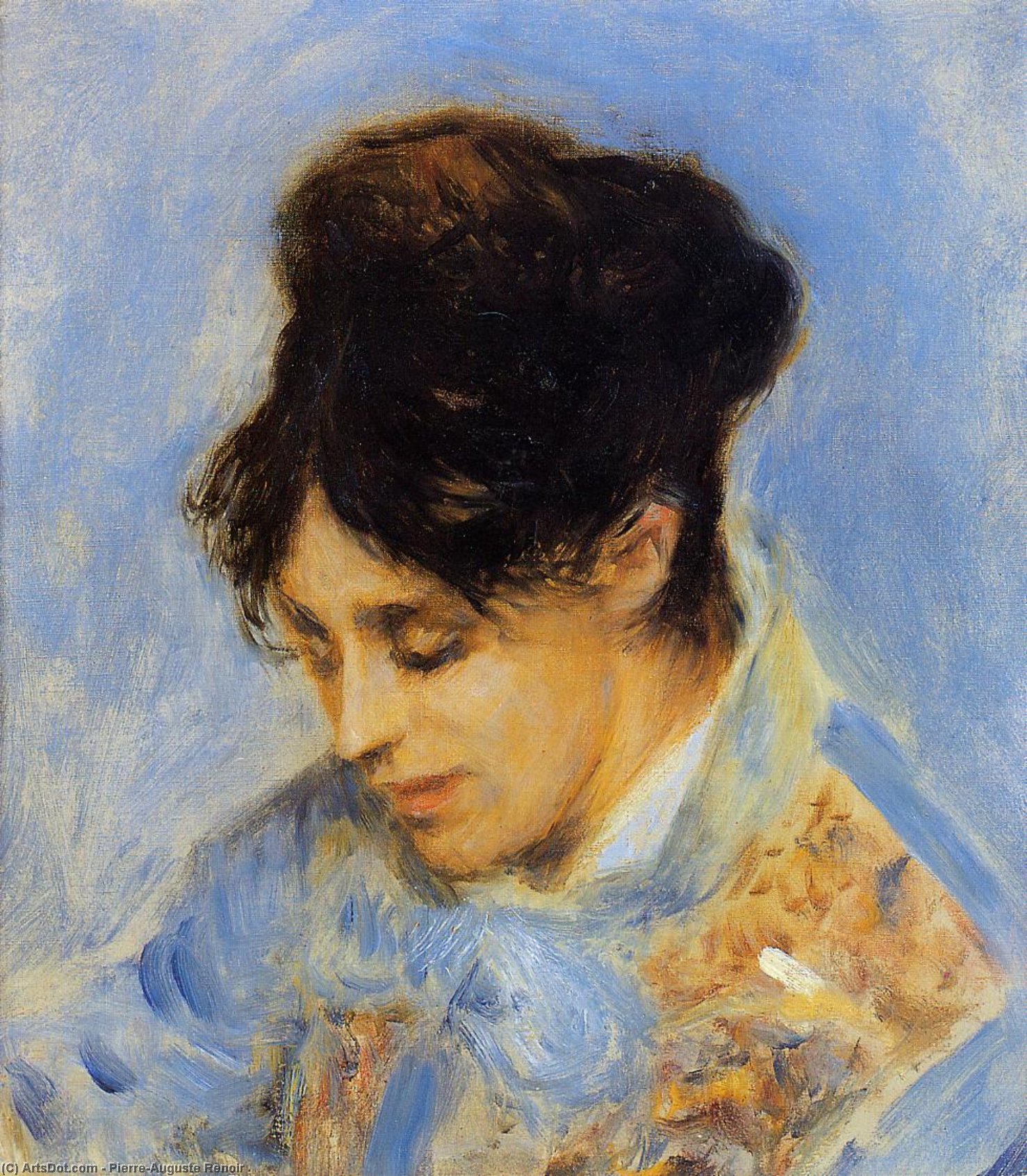 WikiOO.org – 美術百科全書 - 繪畫，作品 Pierre-Auguste Renoir - 夫人的画像 克劳德  莫奈