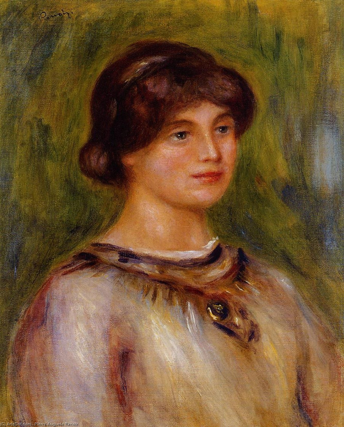 WikiOO.org - Enciclopédia das Belas Artes - Pintura, Arte por Pierre-Auguste Renoir - Portrait of Marie Lestringuez