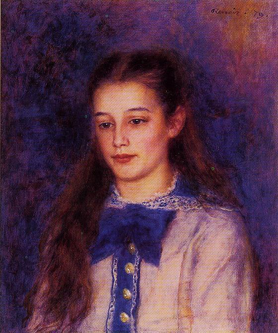 Wikoo.org - موسوعة الفنون الجميلة - اللوحة، العمل الفني Pierre-Auguste Renoir - Portrait of Therese Berard