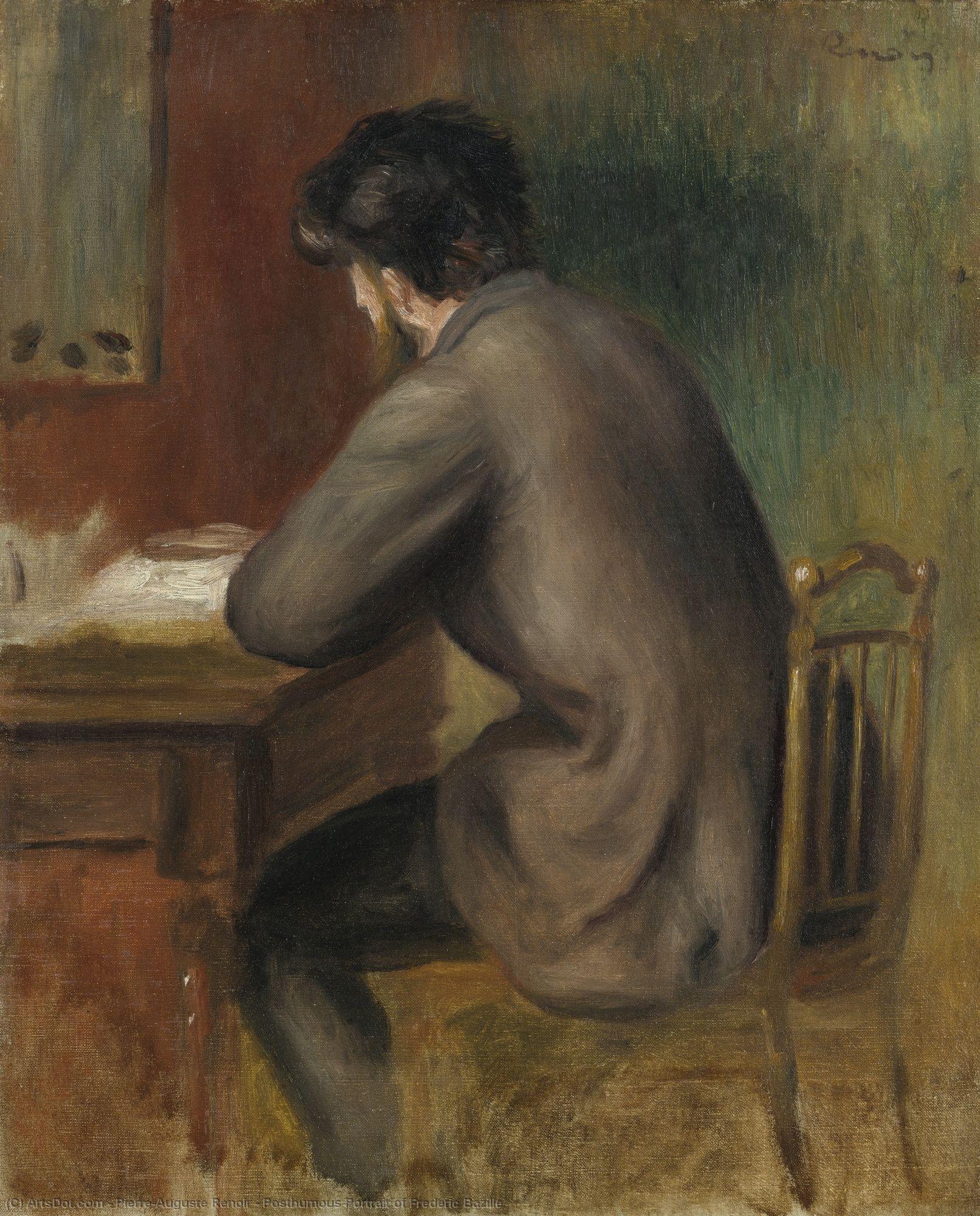 WikiOO.org - Εγκυκλοπαίδεια Καλών Τεχνών - Ζωγραφική, έργα τέχνης Pierre-Auguste Renoir - Posthumous Portrait of Frederic Bazille