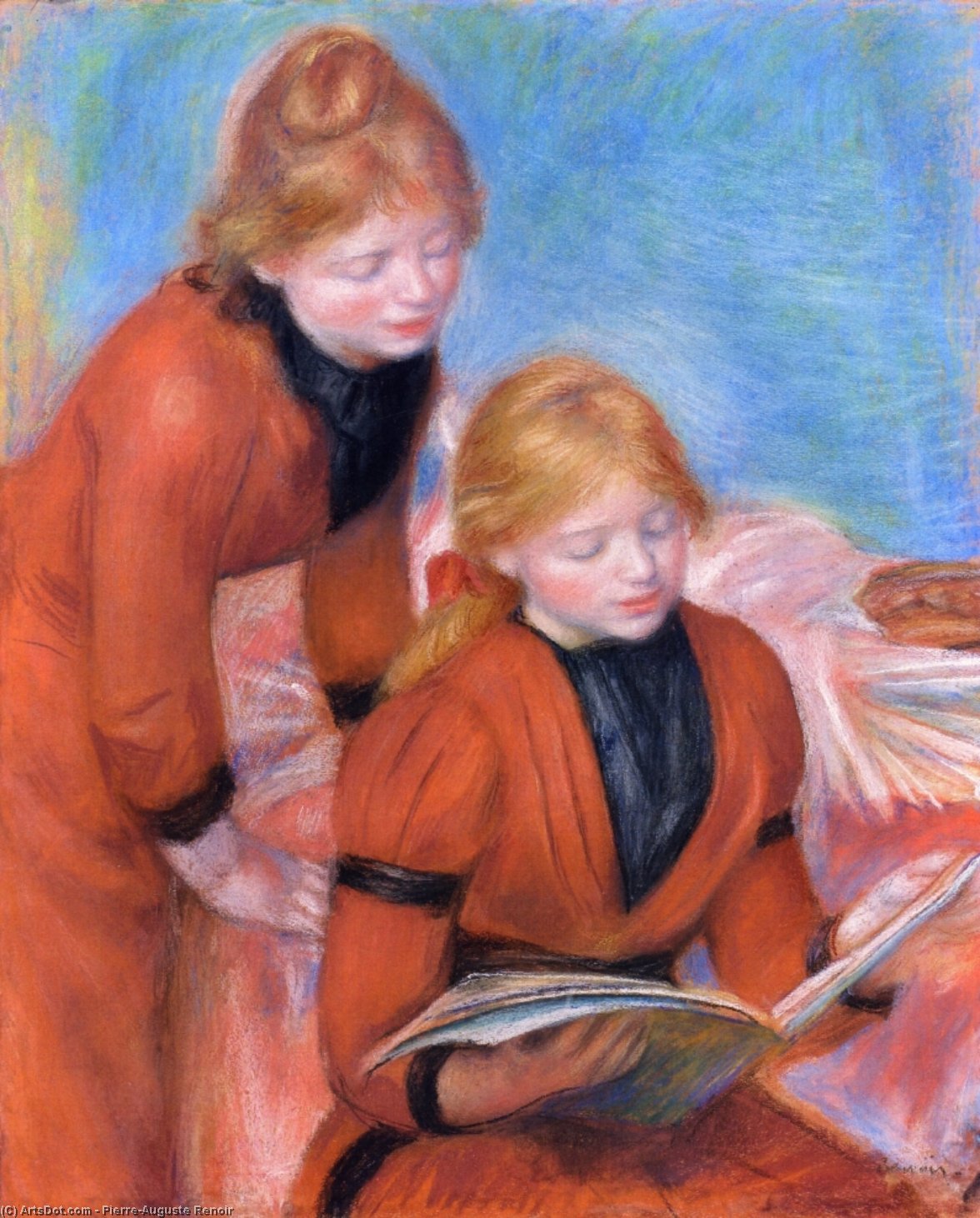 Wikioo.org - The Encyclopedia of Fine Arts - Painting, Artwork by Pierre-Auguste Renoir - Reading