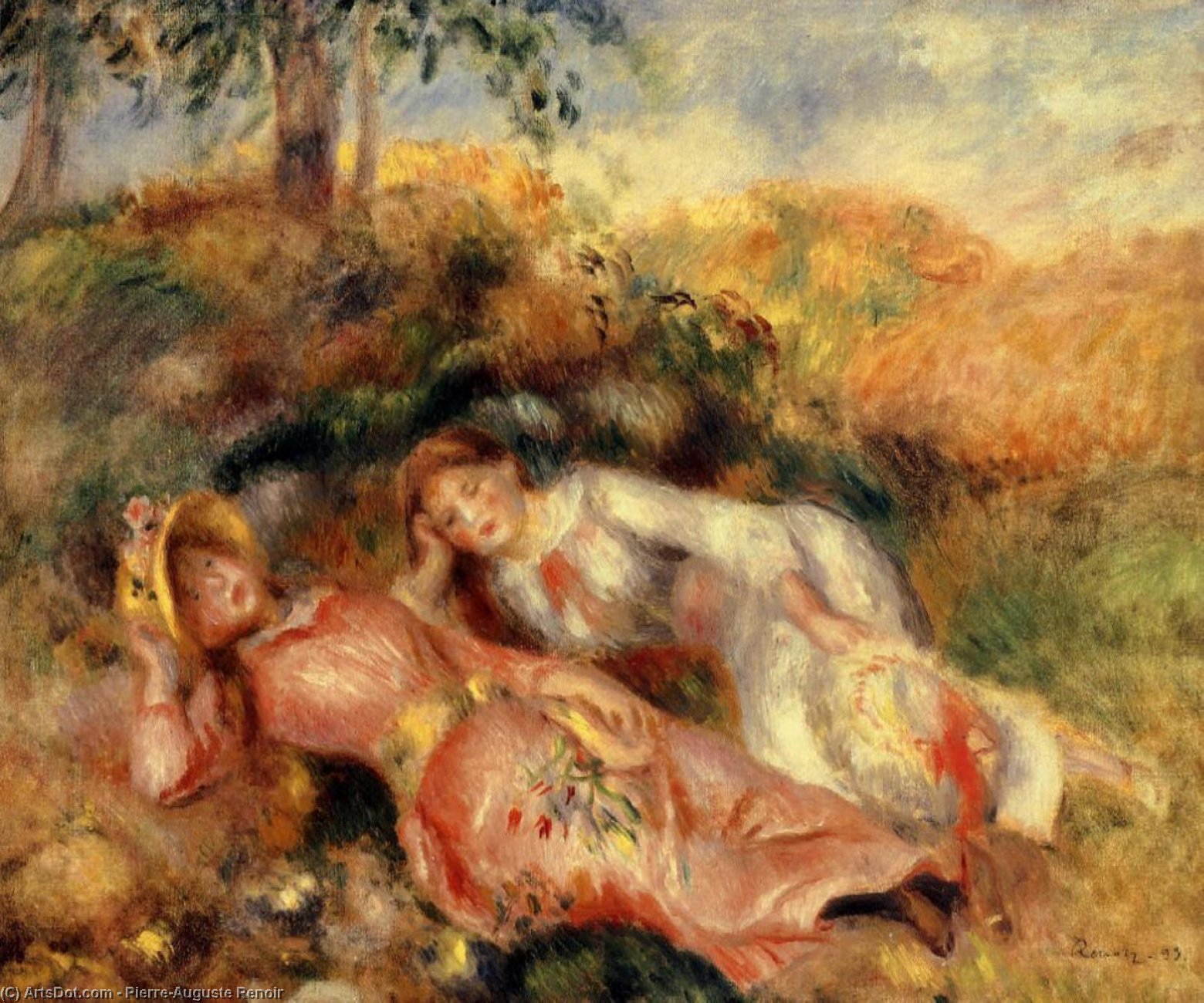 Wikioo.org - The Encyclopedia of Fine Arts - Painting, Artwork by Pierre-Auguste Renoir - Reclining Women
