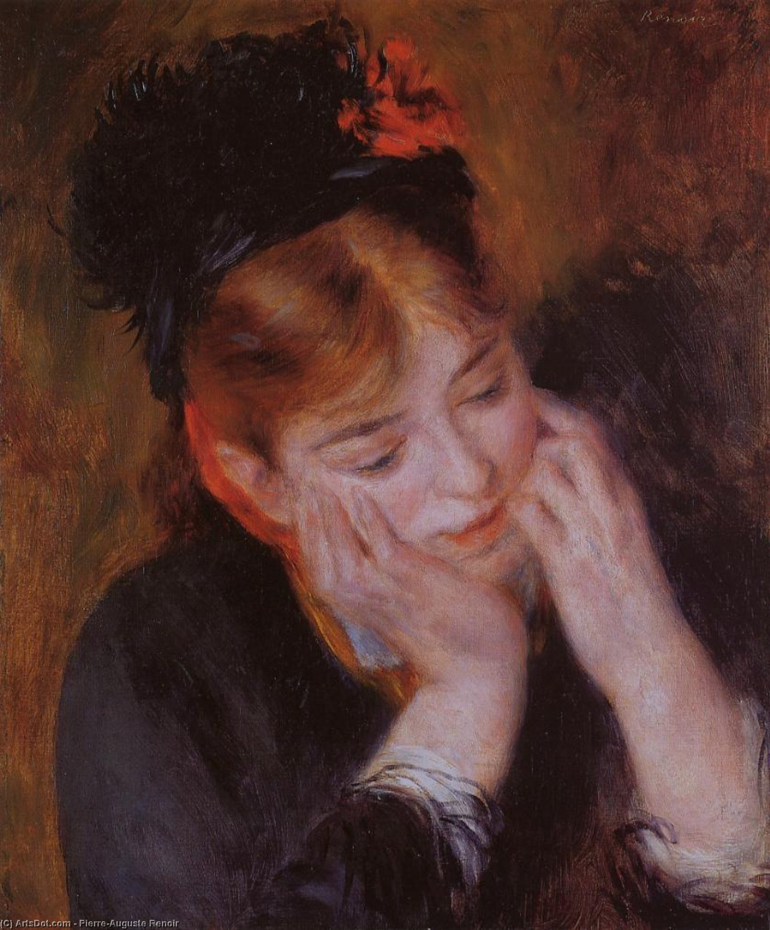 Wikioo.org - The Encyclopedia of Fine Arts - Painting, Artwork by Pierre-Auguste Renoir - Reflection