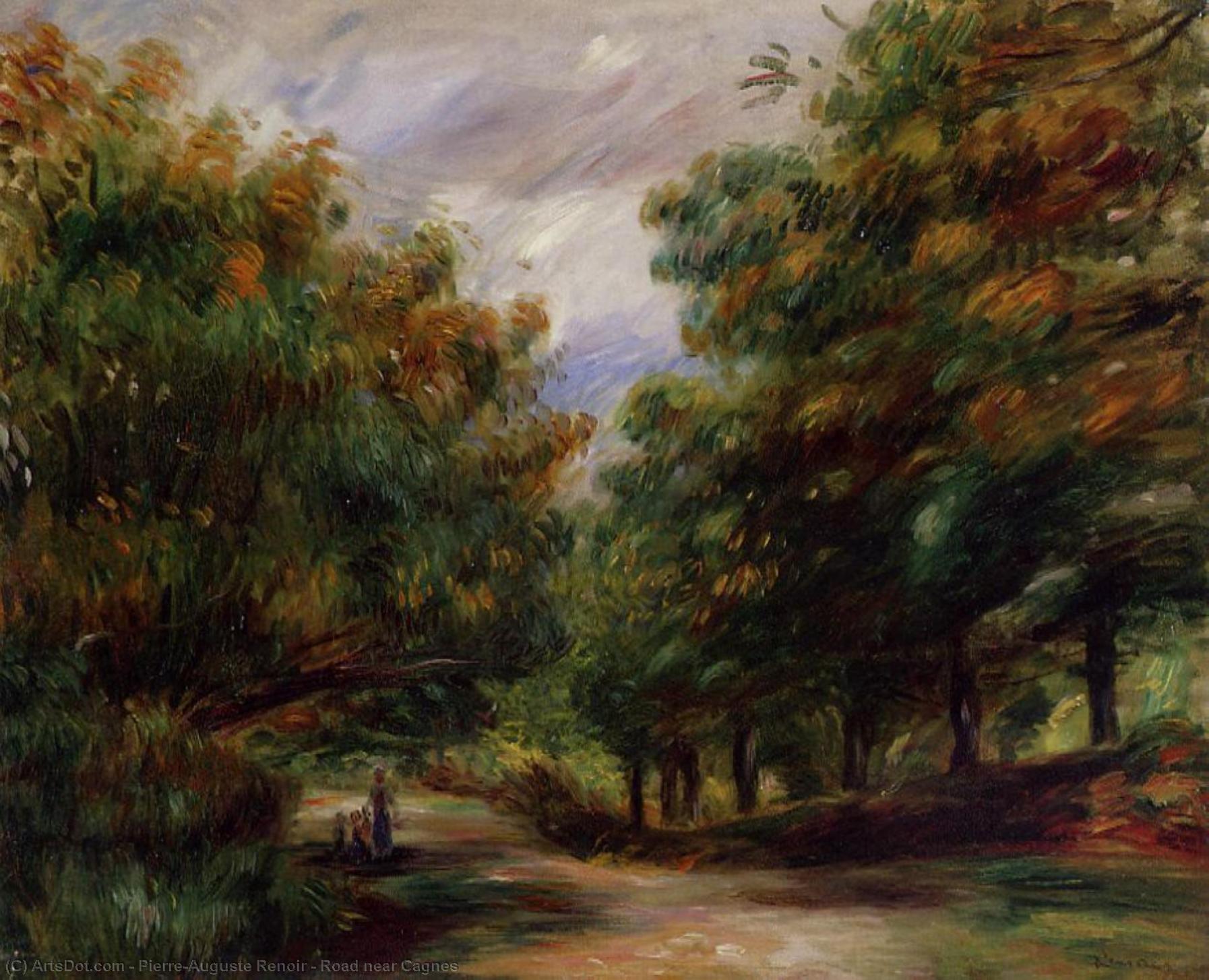 Wikioo.org - The Encyclopedia of Fine Arts - Painting, Artwork by Pierre-Auguste Renoir - Road near Cagnes