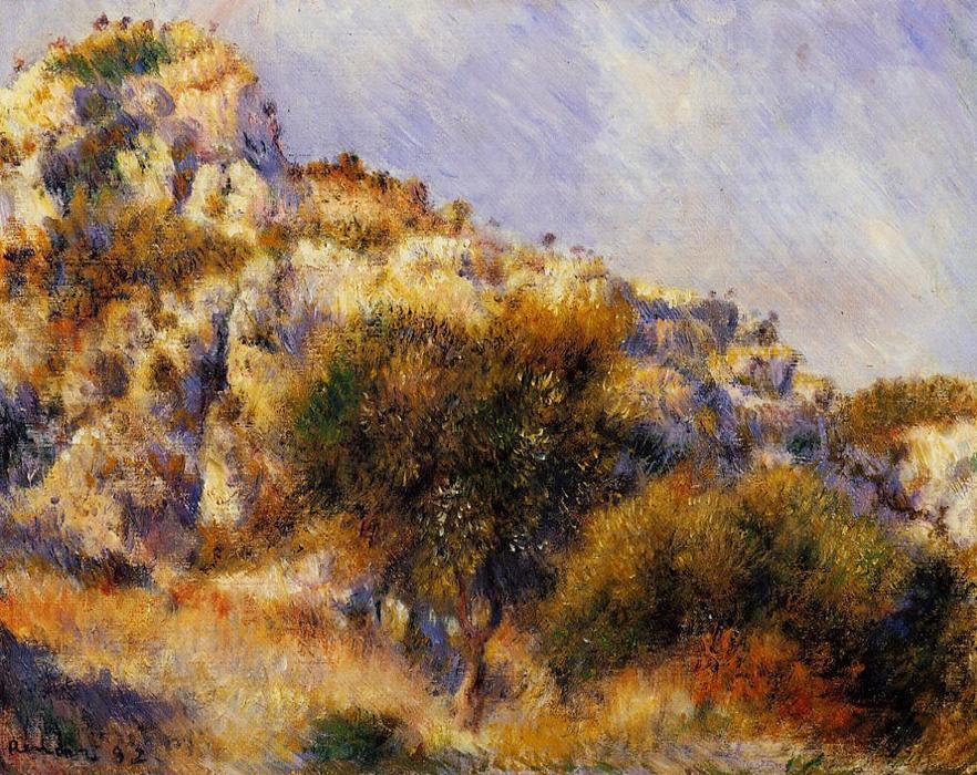 WikiOO.org - Encyclopedia of Fine Arts - Maalaus, taideteos Pierre-Auguste Renoir - Rocks at l'Estaque
