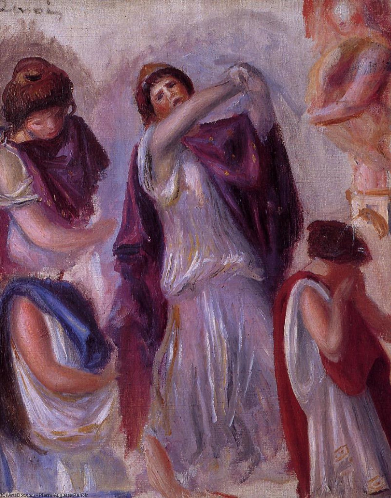 Wikioo.org - The Encyclopedia of Fine Arts - Painting, Artwork by Pierre-Auguste Renoir - Scene Antique Femmes aux Peplums