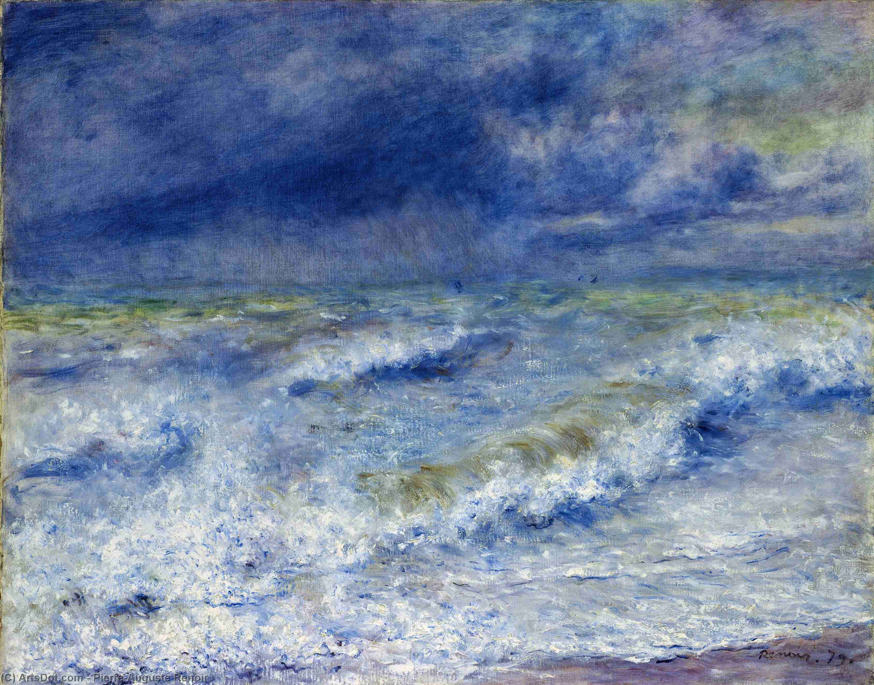 Wikoo.org - موسوعة الفنون الجميلة - اللوحة، العمل الفني Pierre-Auguste Renoir - Seascape