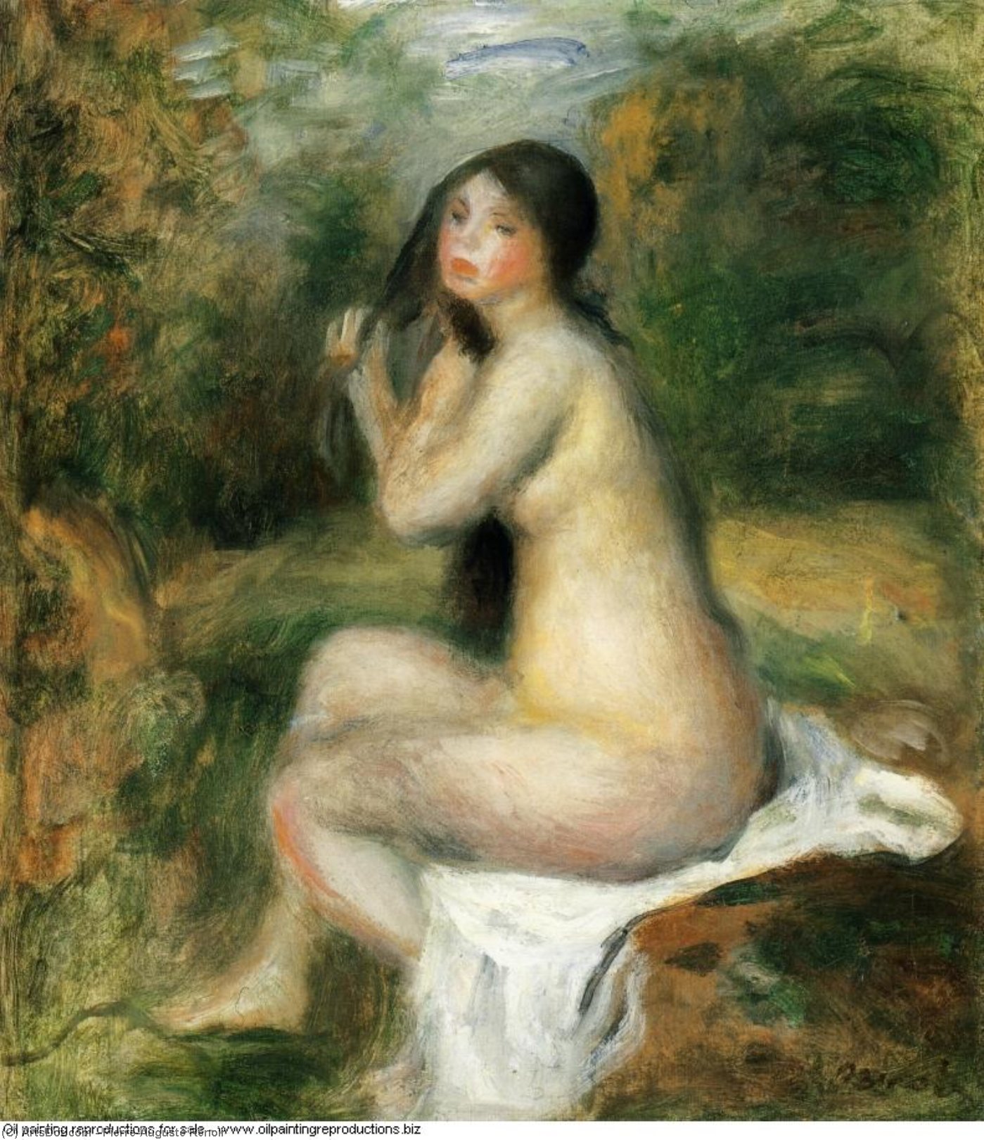 WikiOO.org - Enciklopedija likovnih umjetnosti - Slikarstvo, umjetnička djela Pierre-Auguste Renoir - Seated Bather 5