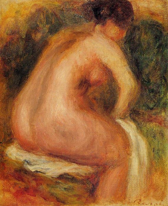 Wikioo.org - The Encyclopedia of Fine Arts - Painting, Artwork by Pierre-Auguste Renoir - Seated Female Nude