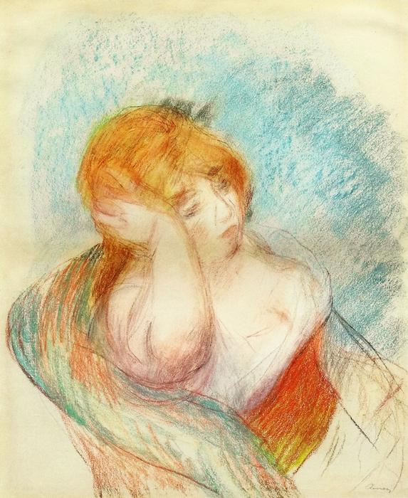 Wikioo.org - สารานุกรมวิจิตรศิลป์ - จิตรกรรม Pierre-Auguste Renoir - Seated Woman 2
