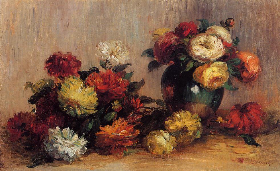 Wikioo.org - The Encyclopedia of Fine Arts - Painting, Artwork by Pierre-Auguste Renoir - Sprays of Flowers