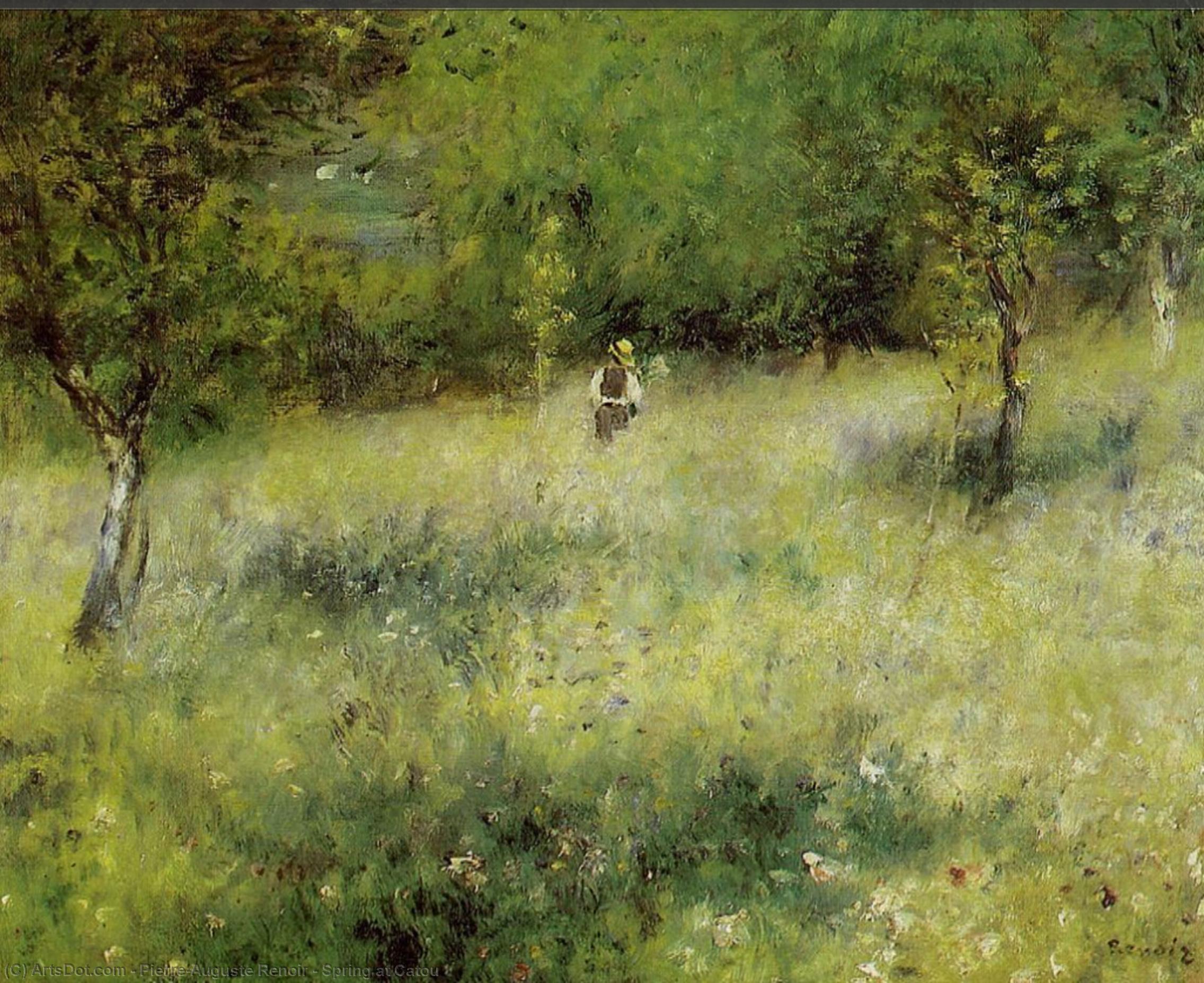 WikiOO.org - Encyclopedia of Fine Arts - Maľba, Artwork Pierre-Auguste Renoir - Spring at Catou