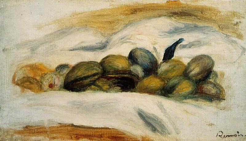 WikiOO.org - Енциклопедія образотворчого мистецтва - Живопис, Картини
 Pierre-Auguste Renoir - Still Life Almonds and Walnuts