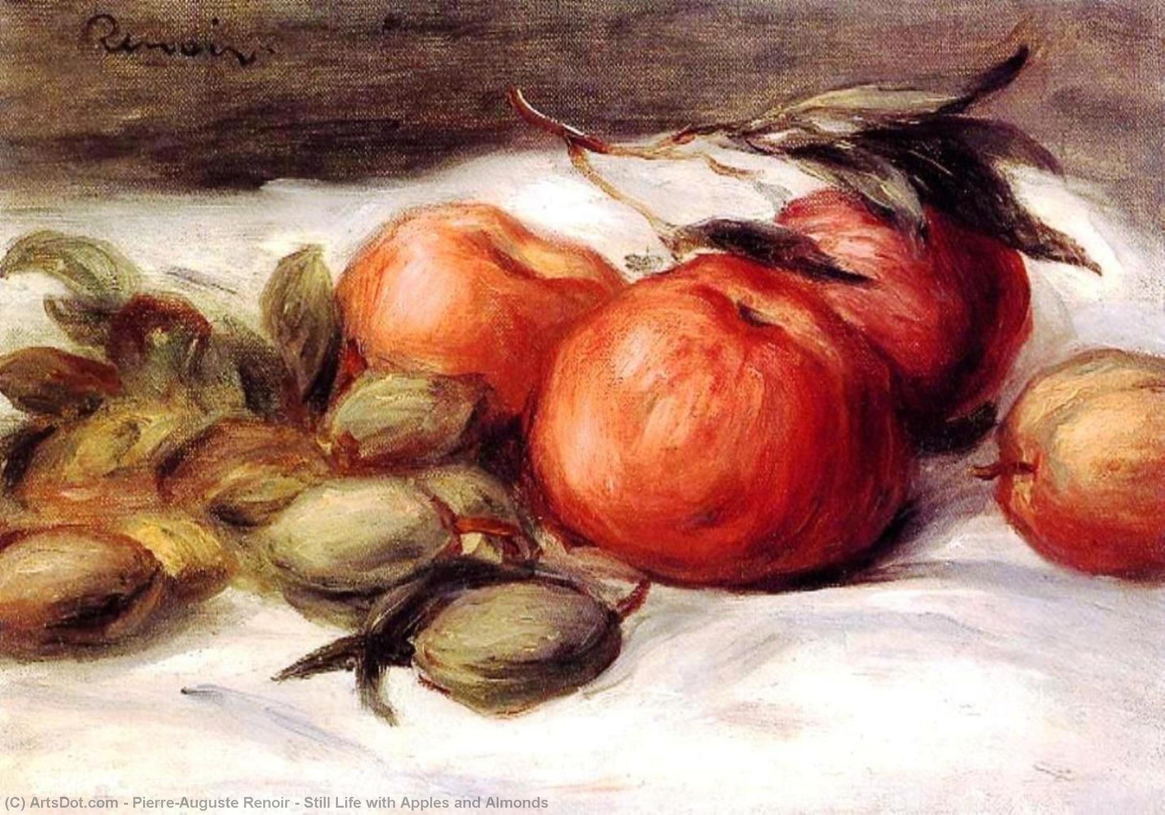 Wikioo.org - The Encyclopedia of Fine Arts - Painting, Artwork by Pierre-Auguste Renoir - Still Life with Apples and Almonds