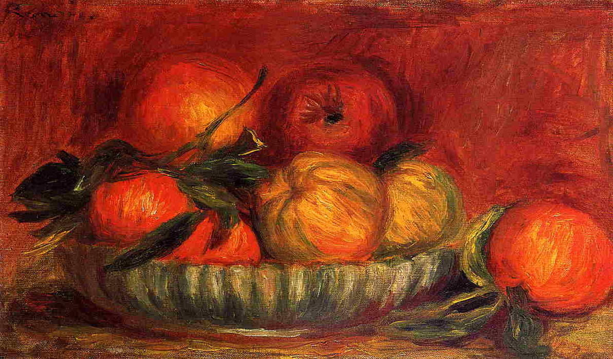 Wikioo.org - The Encyclopedia of Fine Arts - Painting, Artwork by Pierre-Auguste Renoir - Still Life with Apples and Oranges 1