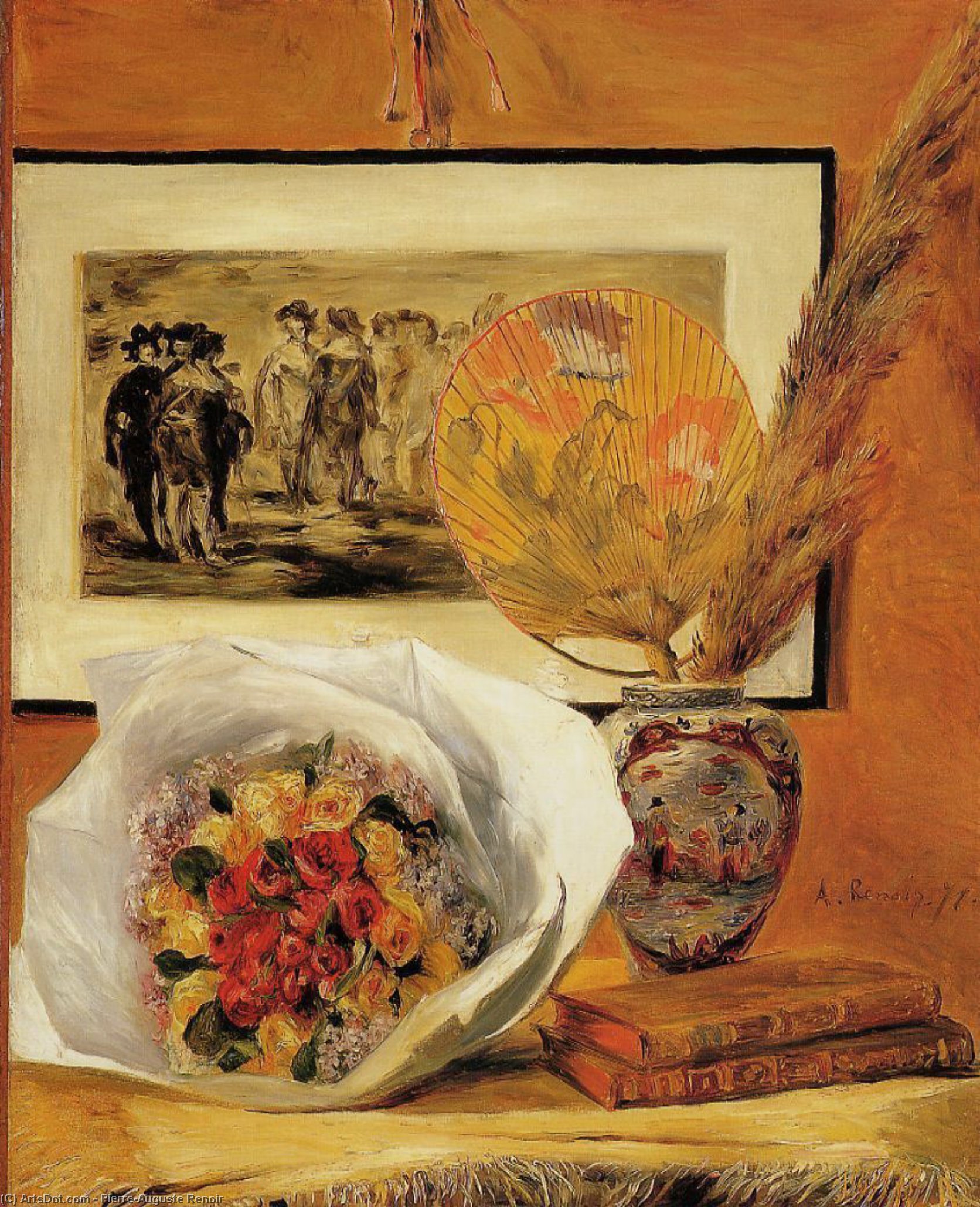 Wikioo.org - สารานุกรมวิจิตรศิลป์ - จิตรกรรม Pierre-Auguste Renoir - Still Life with Bouquet
