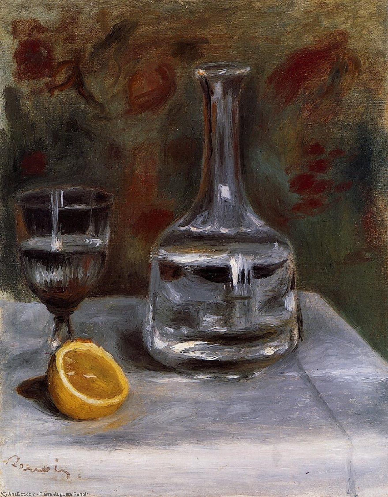 Wikioo.org - The Encyclopedia of Fine Arts - Painting, Artwork by Pierre-Auguste Renoir - Still Life with Carafe