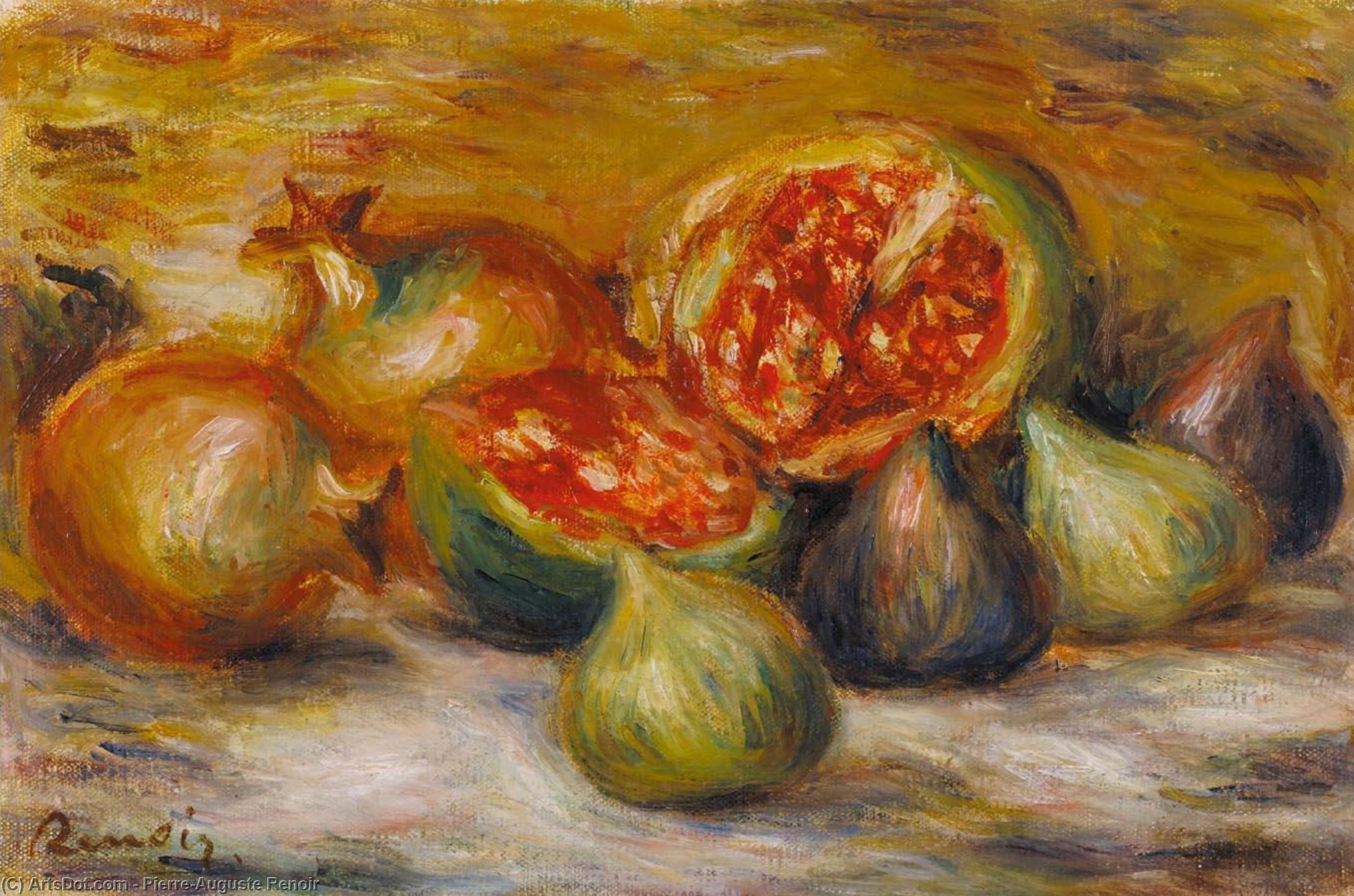 Wikioo.org - The Encyclopedia of Fine Arts - Painting, Artwork by Pierre-Auguste Renoir - Still Life with Figs